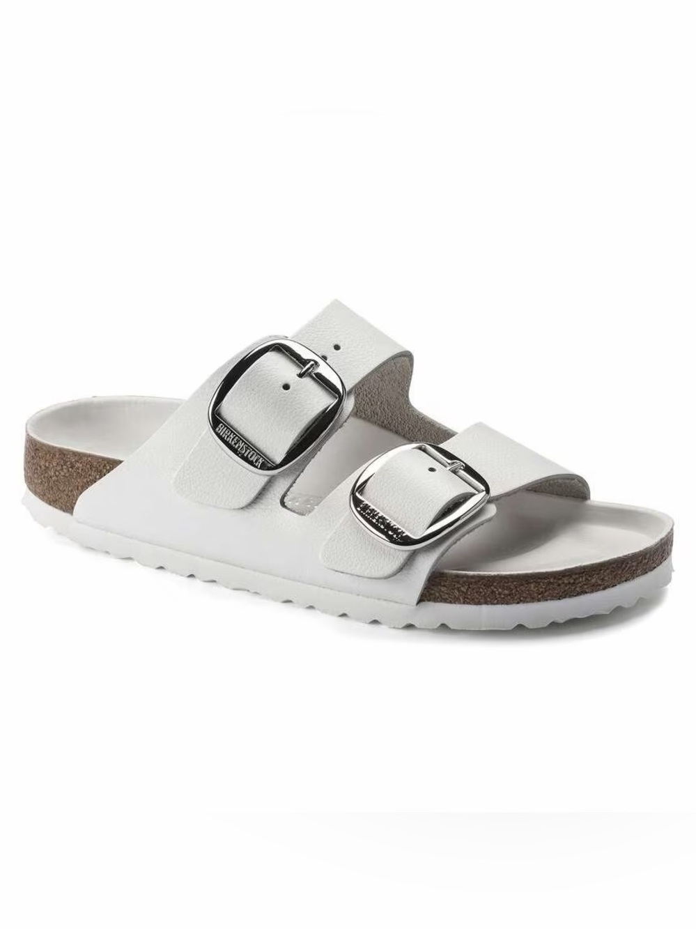 Birkenstock Arizona EUC White Leather Big Buckle  Size 39